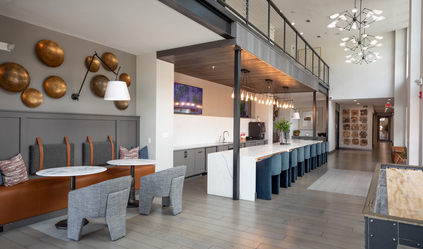 comfort seating in lounge area at Briscoe River Oaks Houston, TX