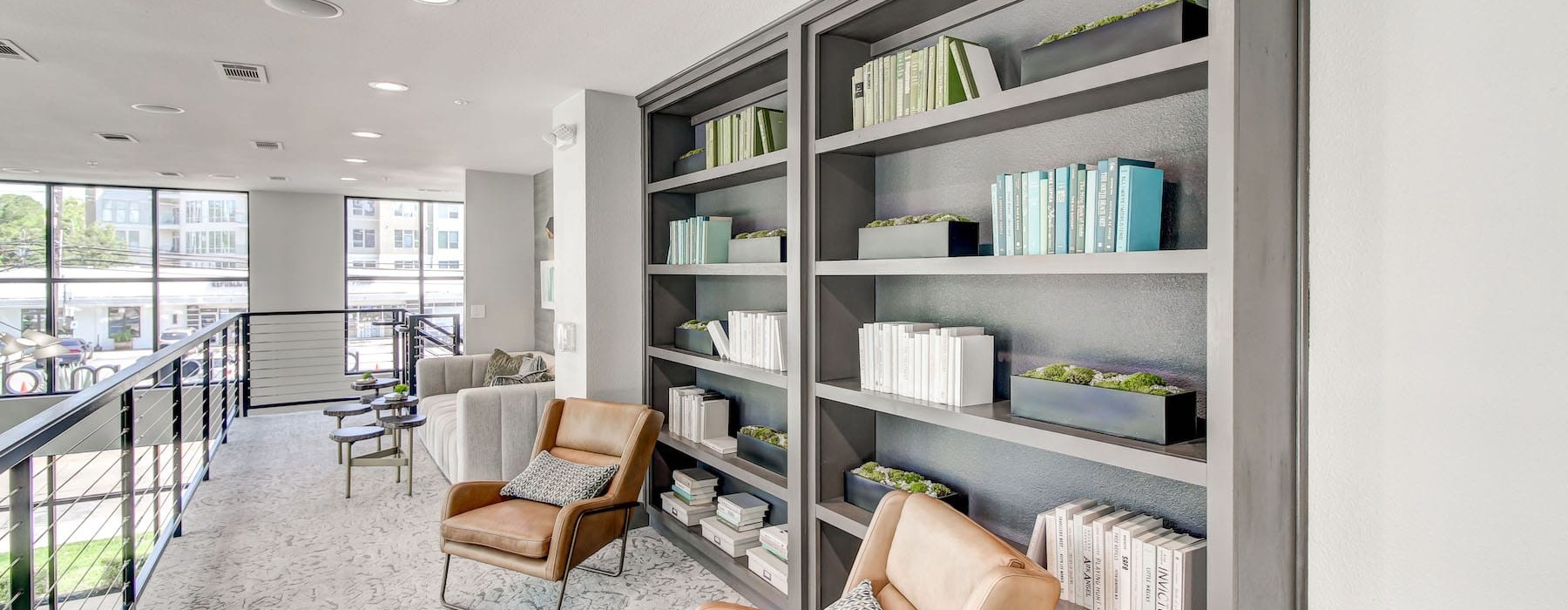 a spacious reading area with plenty of light